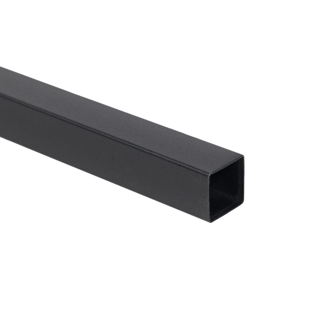 Pipe square L-3000 25*25 QUADRO, black AKS