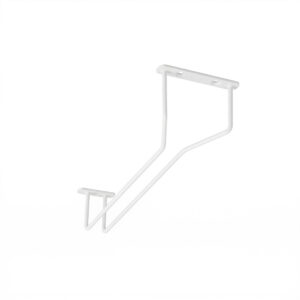 Hanging glass holder NORWIG single row, white AKS - Image 1