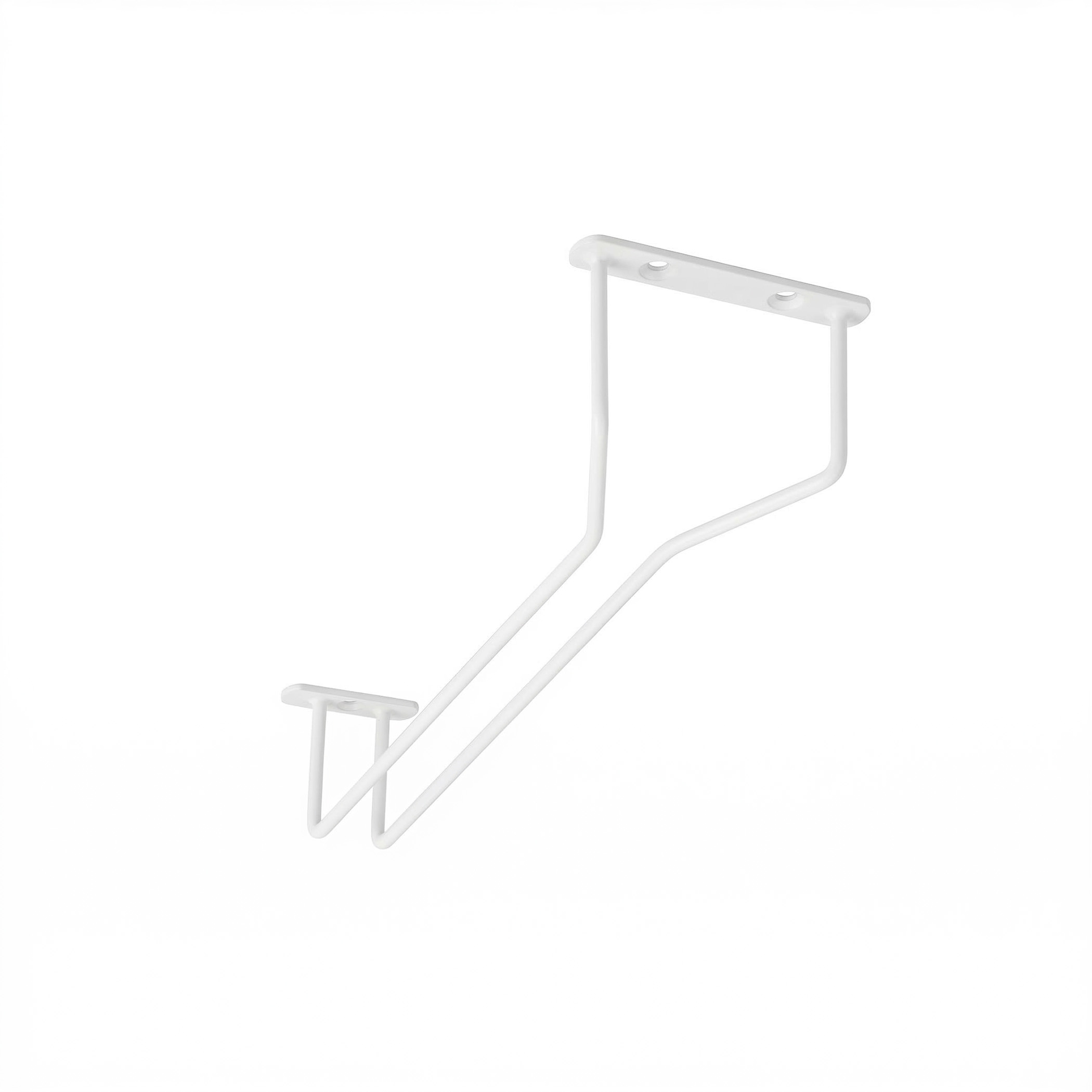 Hanging glass holder NORWIG single row, white AKS - Image 1