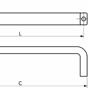 ავეჯის სახელური,  STRIPS-160, შავი არა პრიალა, AKS - Image 2
