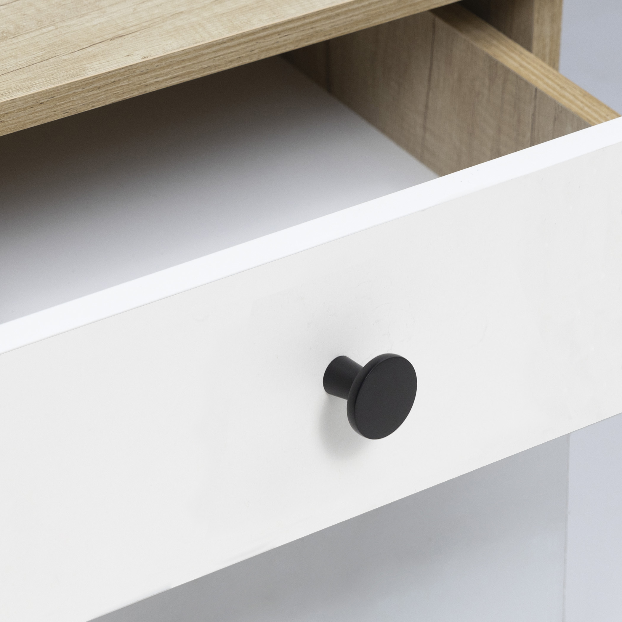 Furniture handle met button SOLO black matte, AKS - Image 4