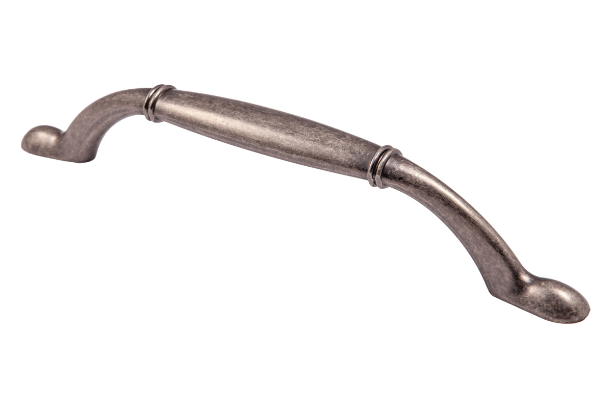 Furniture handle bracket met. AVRORA 128 antique nickel, AKS - Image 1