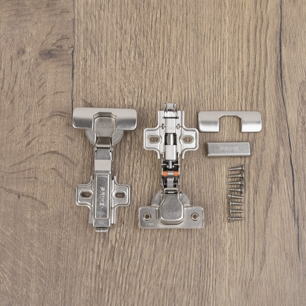 Overhead hinge with closer 45mm h0 clip-on PRIME by AKS (screws, plugs) (pack = 2 pcs.)