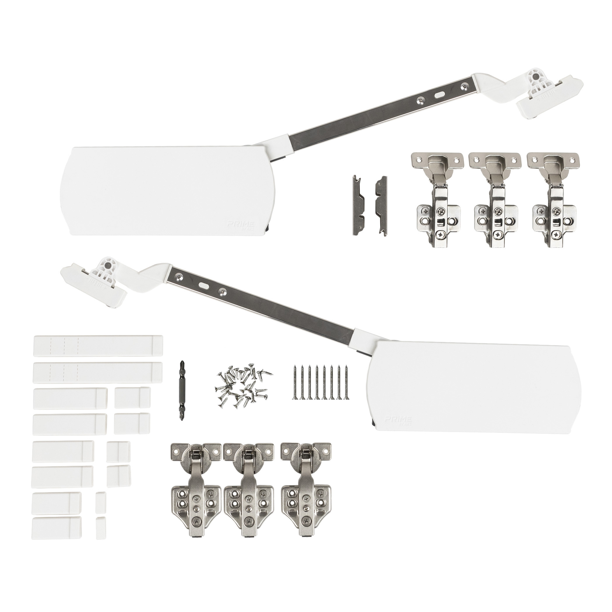 Upper lifting mechanism M with door closer for two doors PRIME by AKS ZEVS white - Image 3