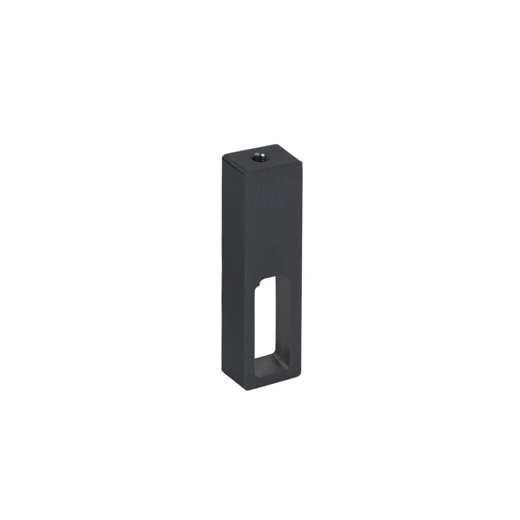Rectangular wardrobe rod holder. FAME/2 pass, black brush AKS