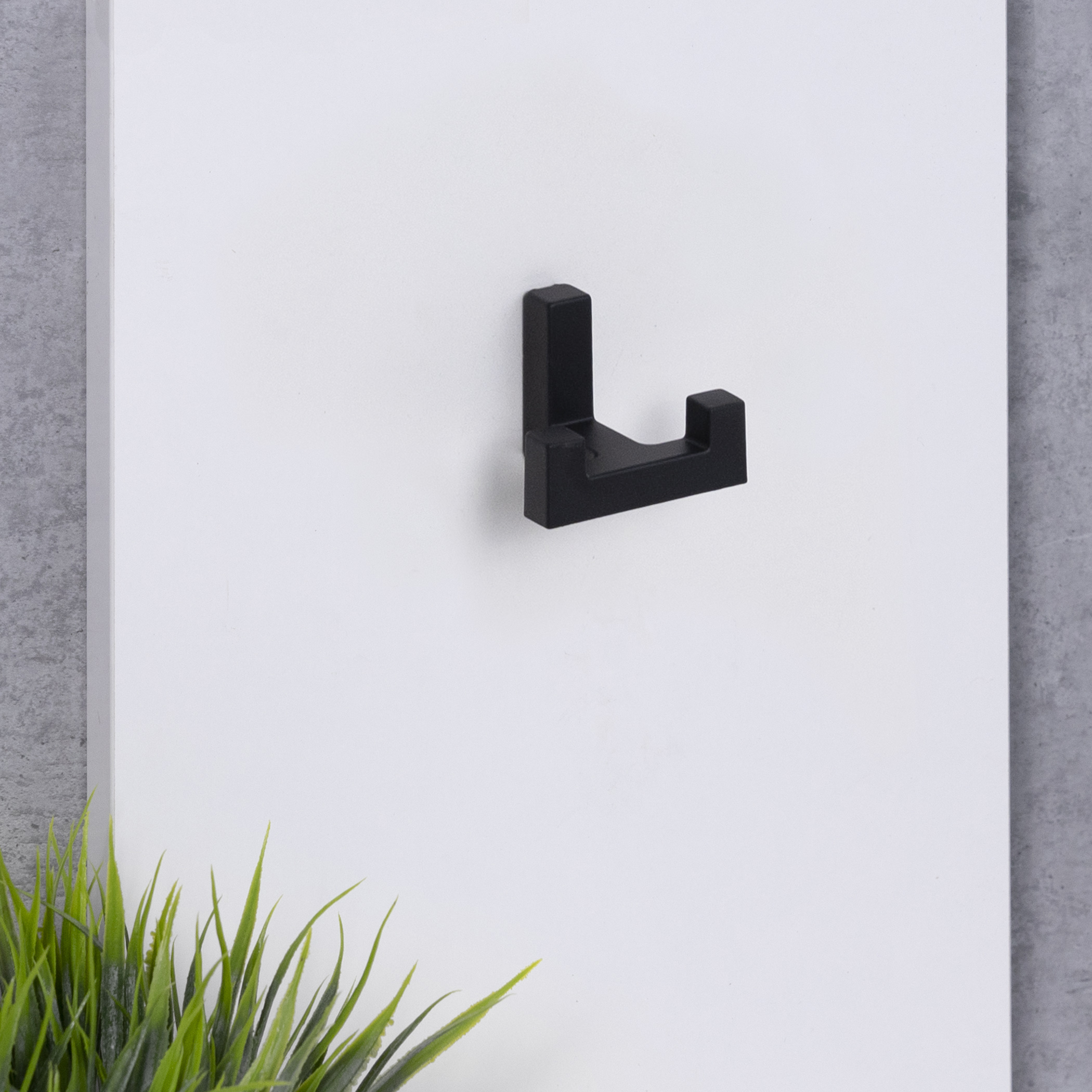Furniture hook two-horn met. BENZ matt black AKS - Image 9