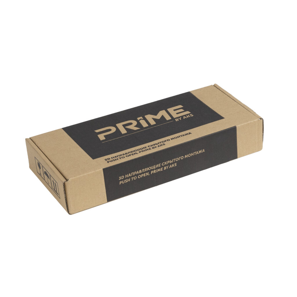 Направляющая скрытого монтажа L-450 push to open ДСП до19mm с замками PRIME by AKS 3D полное выдвижение