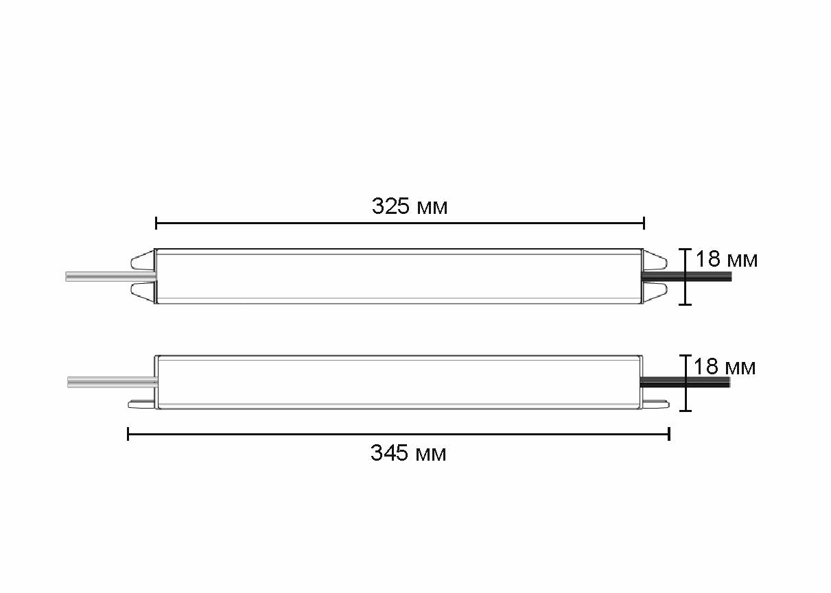 Блок питания Indoor 72W/12V, серия 2, тонкий, AKS - изображение 2