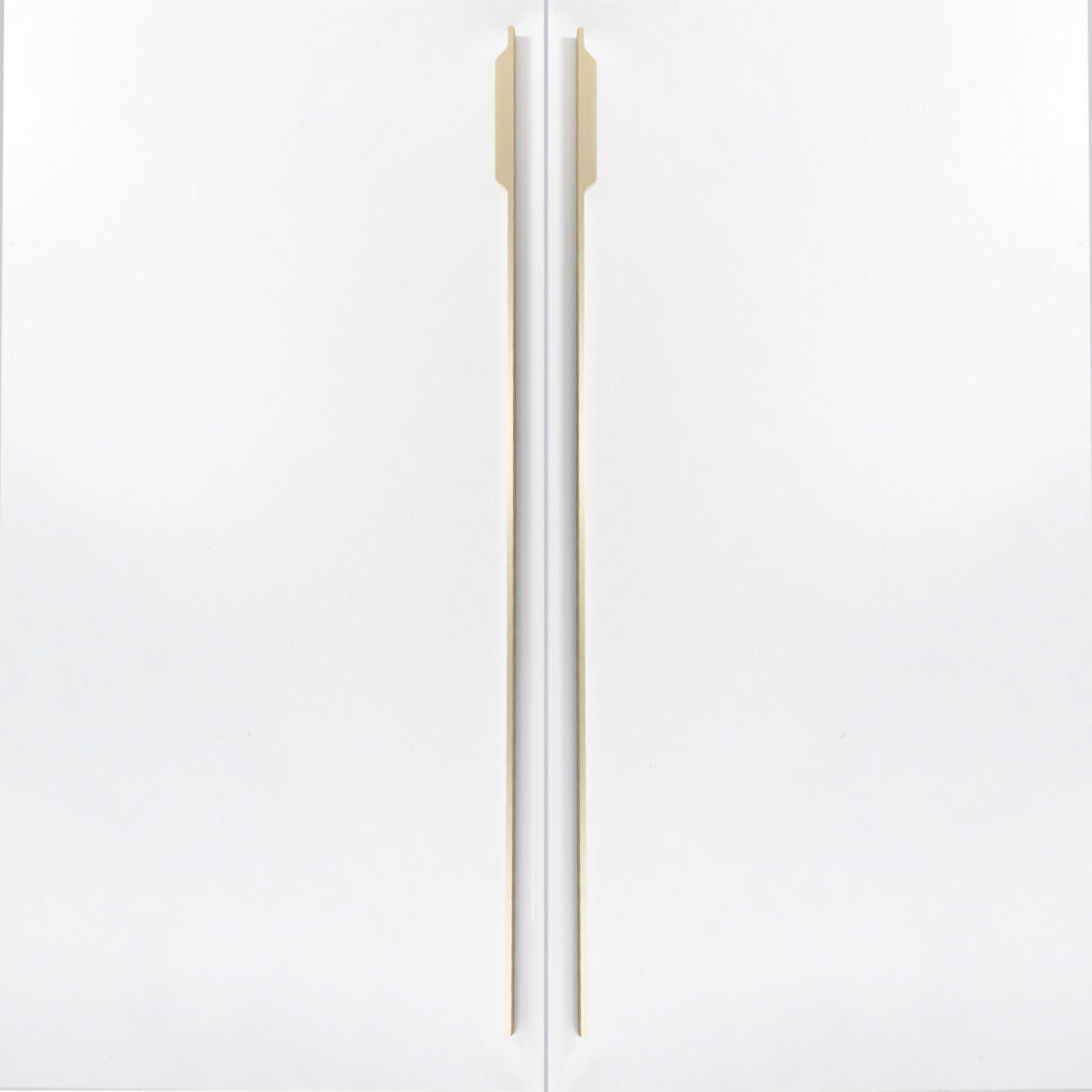 Furniture handle aluminum bracket ANDROMEDA 1056/1200 brushed gold, AKS (left)