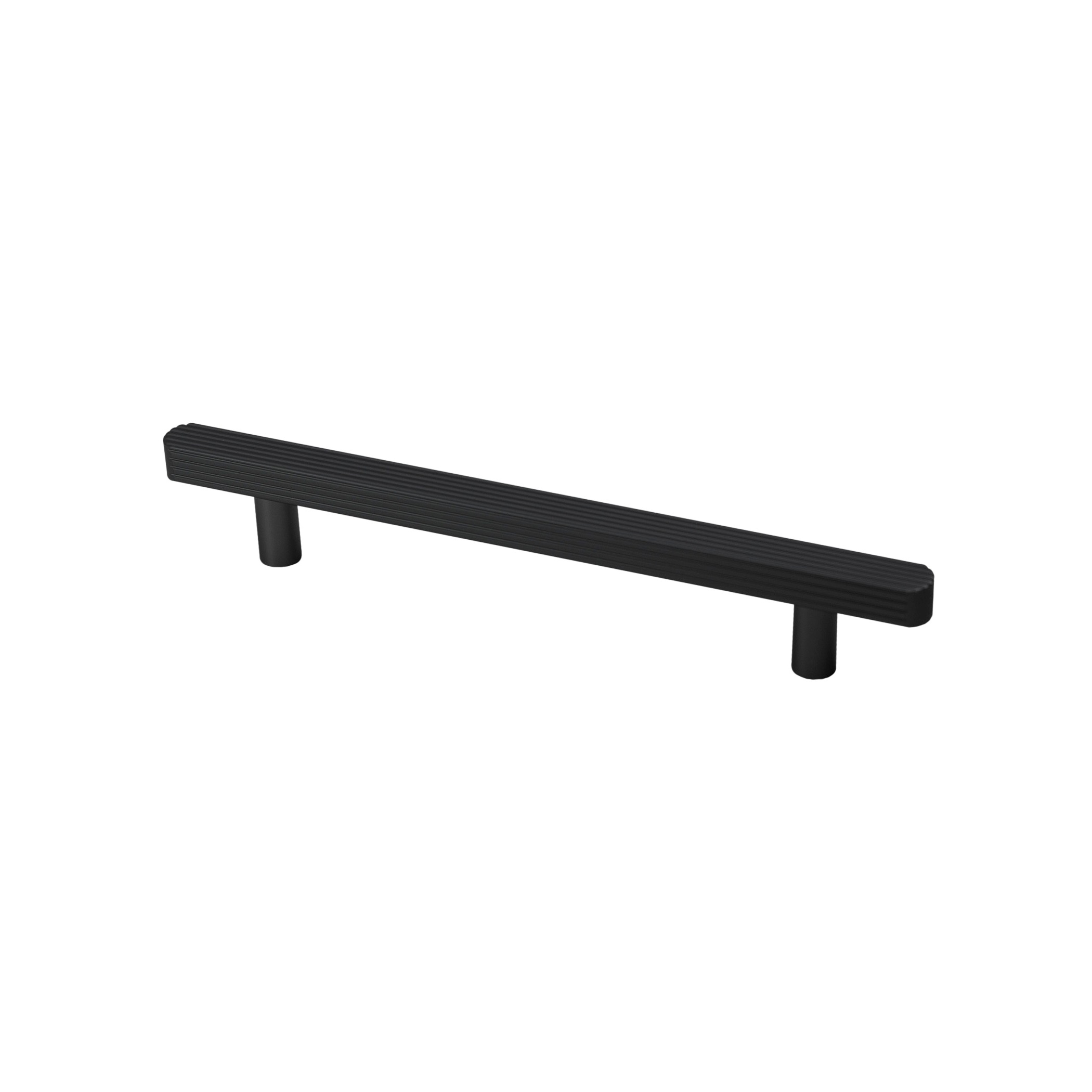 Furniture handle aluminum bracket GAME 128 matte black, AKS - Image 1
