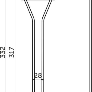 Hanging glass holder NORWIG single row, white AKS - Image 2