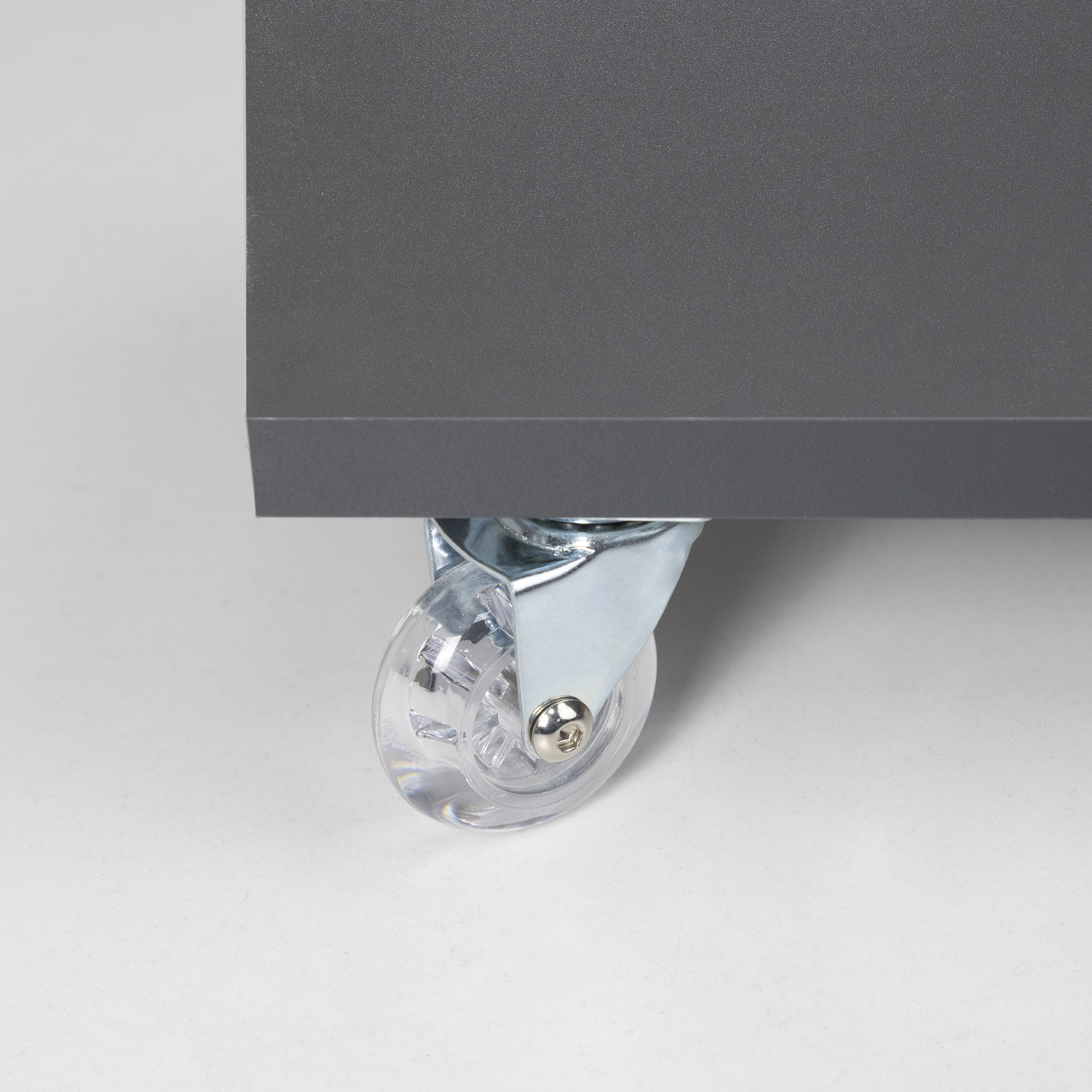 Furniture wheel CRYSTAL/1 d50 h64 with platform, transparent AKS - Image 3