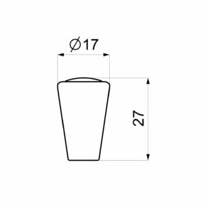 Furniture handle plastic button. PK03/K3 metallic AKS - Image 2