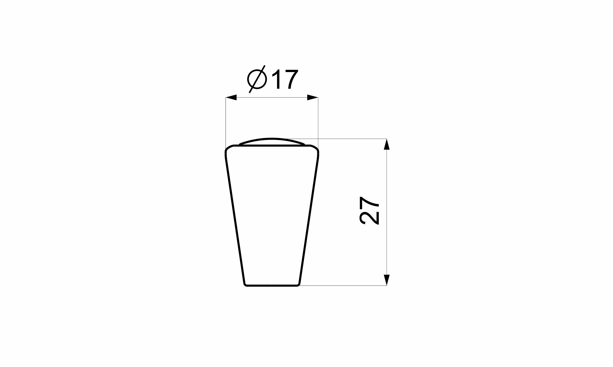 Furniture handle plastic button. PK03/K3 metallic AKS - Image 2