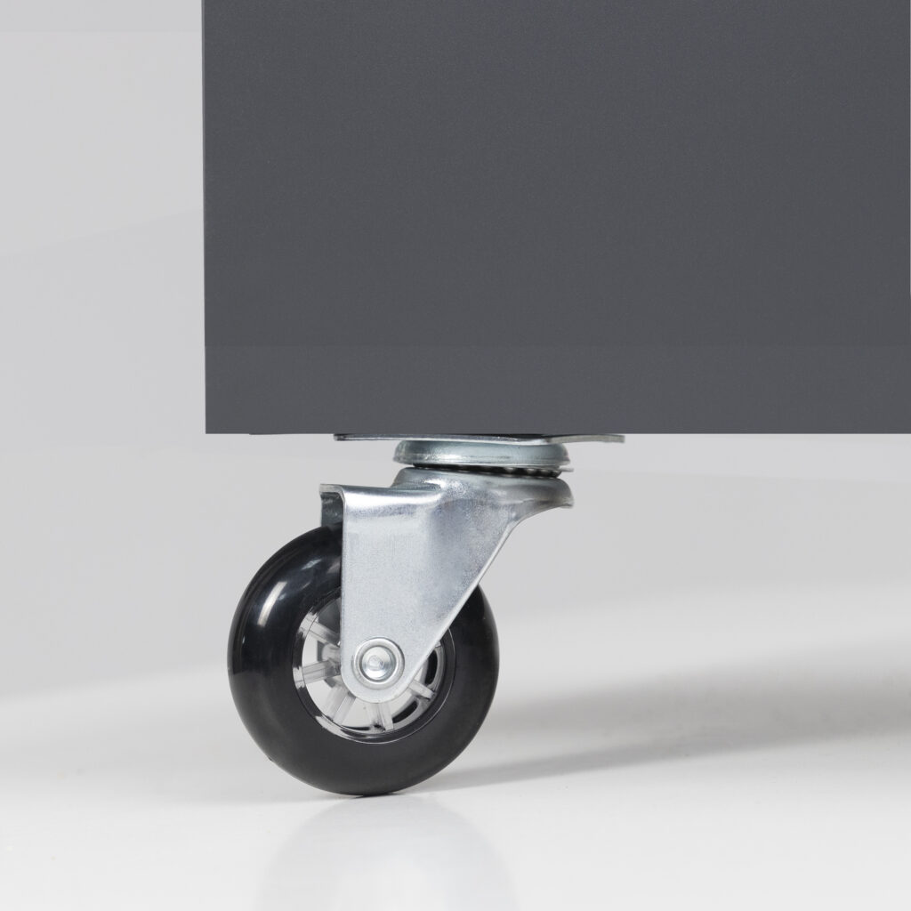 Furniture wheel CRYSTAL/2 d50 h67 with platform, black AKS