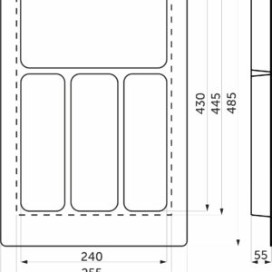 Лоток для столовых приборов 400 PIXEL 315*485, графит AKS - изображение 2