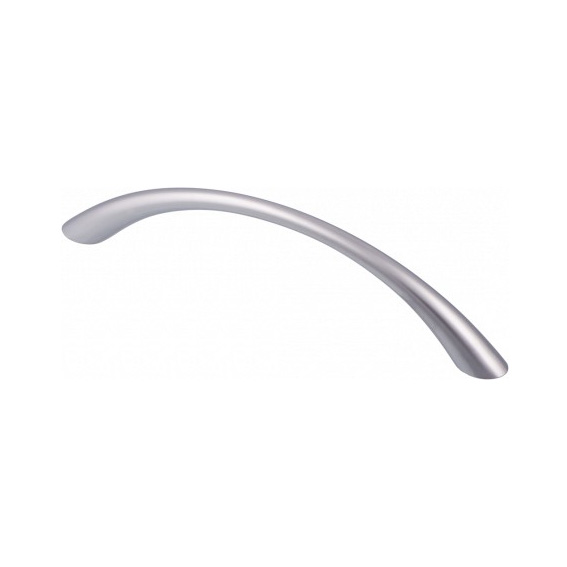 Furniture handle bracket met. UP81 128 mat. chrome, AKS