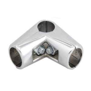 3-pipe connector d25 (579) angled, chrome AKS - Image 1