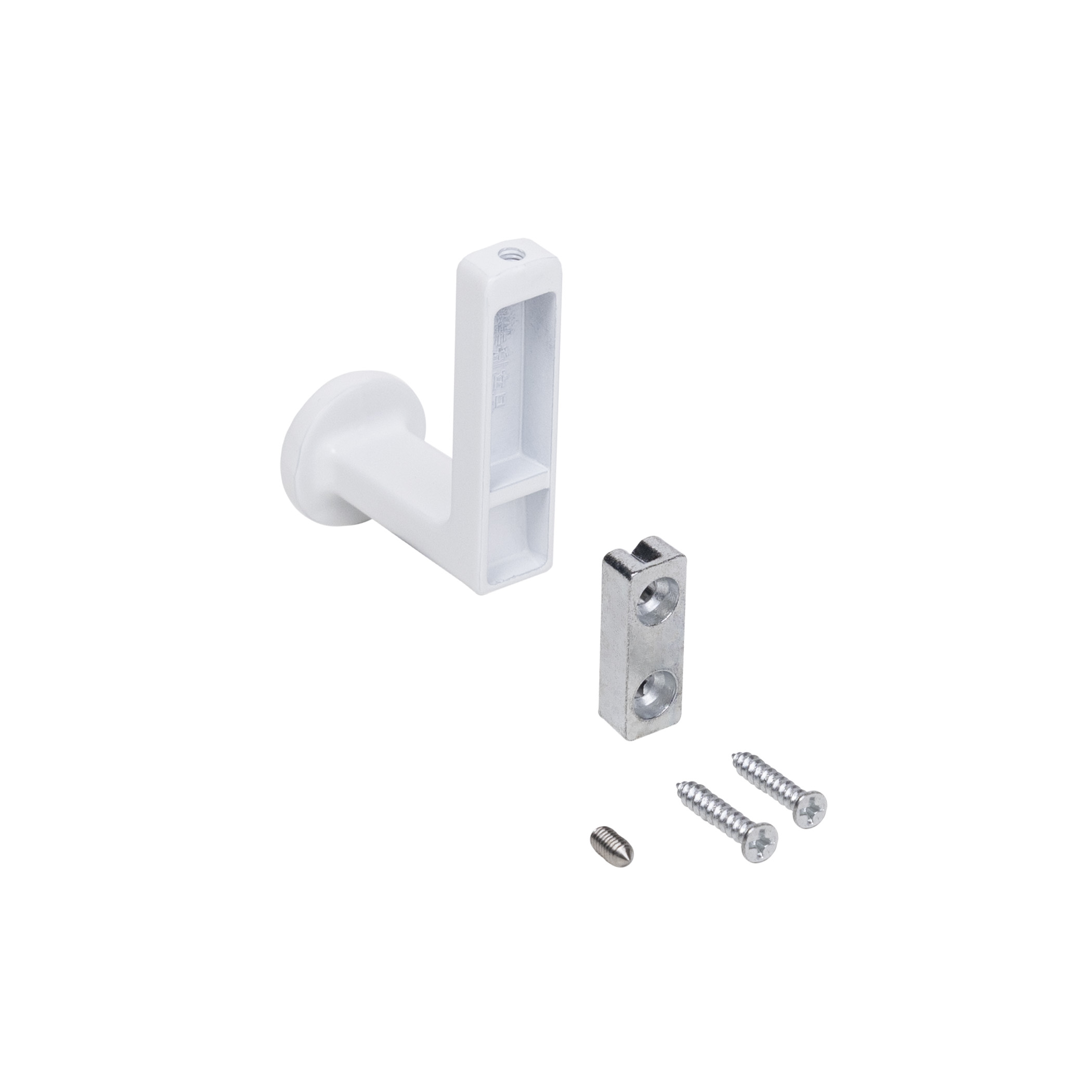 Furniture hook single-horn met. KING white matt AKS - Image 5