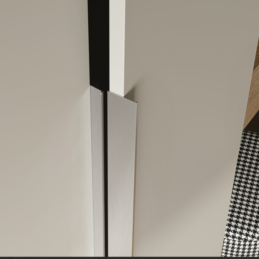 Furniture handle aluminum invoice INSIDE 32/50 matte white, AKS