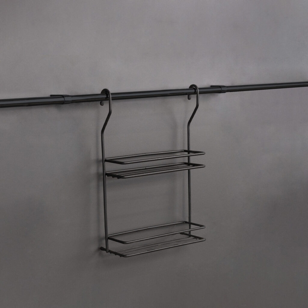 Basket for pipe d16 double small CWJ116B black AKS