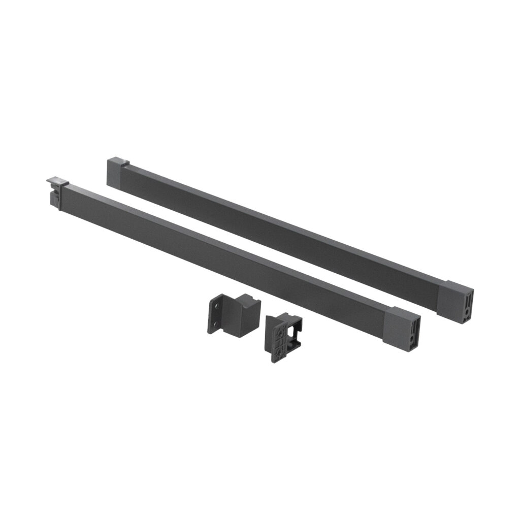 მართკუთხა გრძივი რეილინგი Slimbox Evolution L-500 გრაფიტი