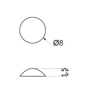 Silicone bumper d8 h=1.5 AKS (sheet = 50 pcs.) milky - Image 2