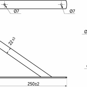 Shelf holder met. LINE 250*150*30*4, black AKS - Image 2