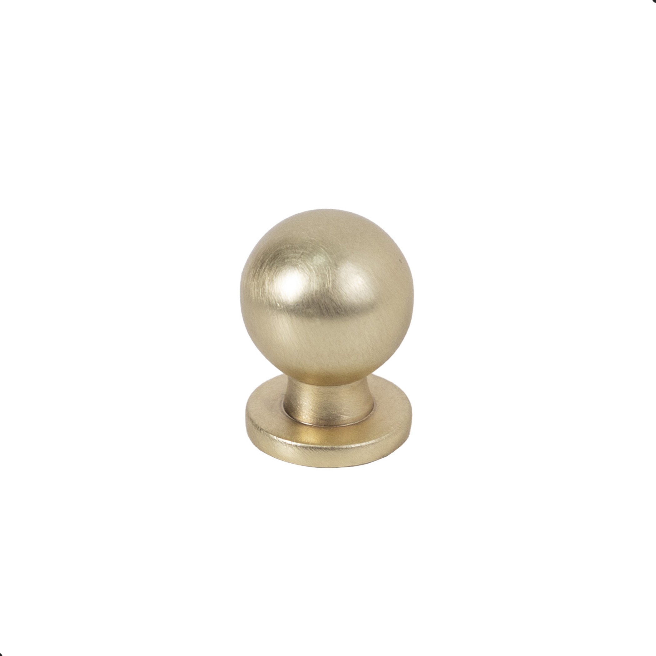 Furniture handle met button GN34 brushed gold, AKS - Image 1