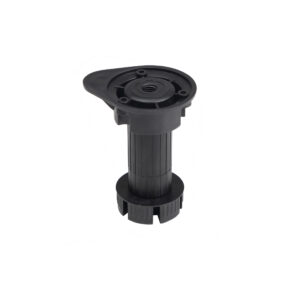 Kitchen support plast. h100 three-piece with oval mount, black (1 pack = 250 pcs.) AKS - Image 1