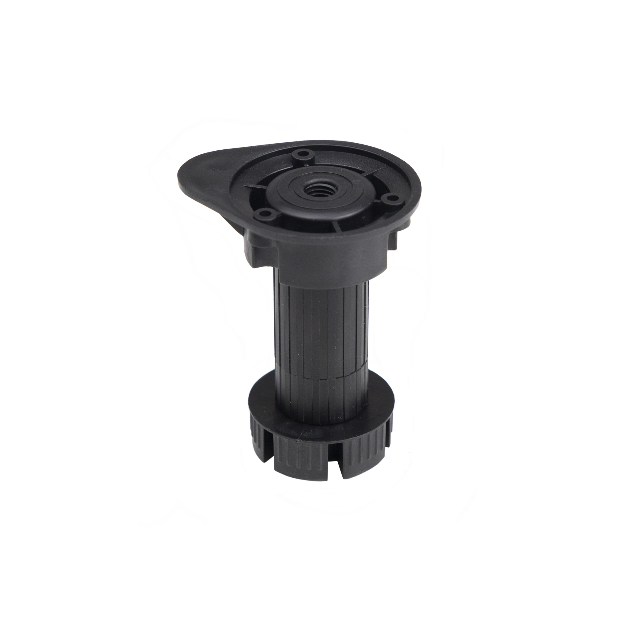 Kitchen support plast. h100 three-piece with oval mount, black (1 pack = 250 pcs.) AKS - Image 1
