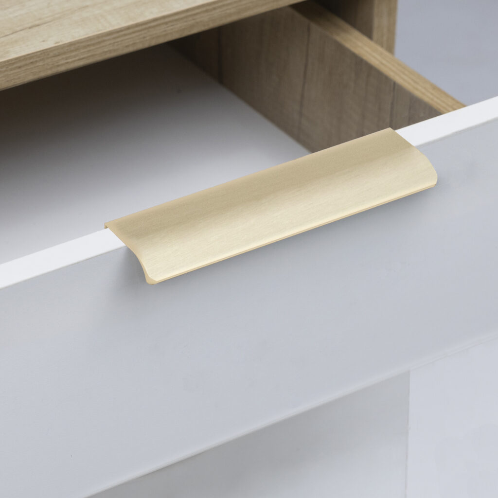 Furniture handle aluminum invoice MONBLAN 320/400 brushed gold, AKS