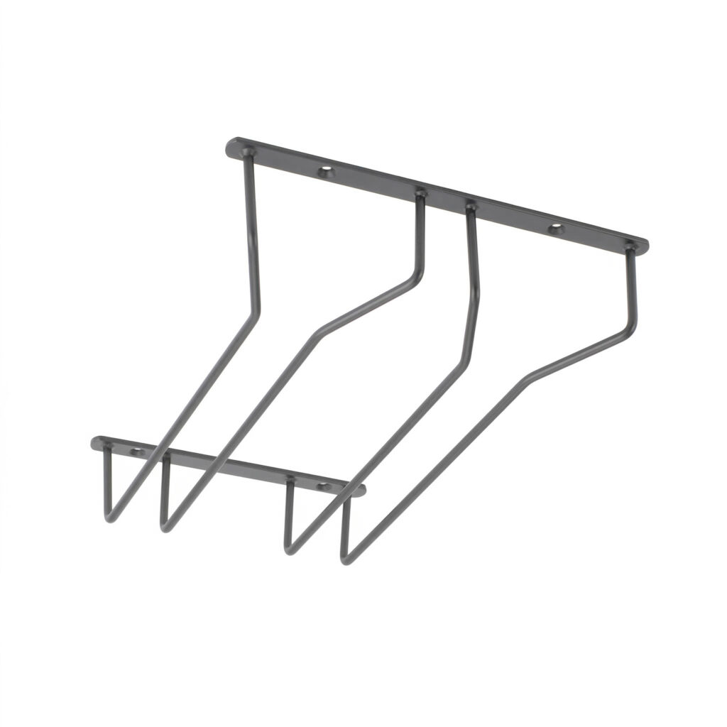 NORWIG double-row hanging glass holder, graphite AKS