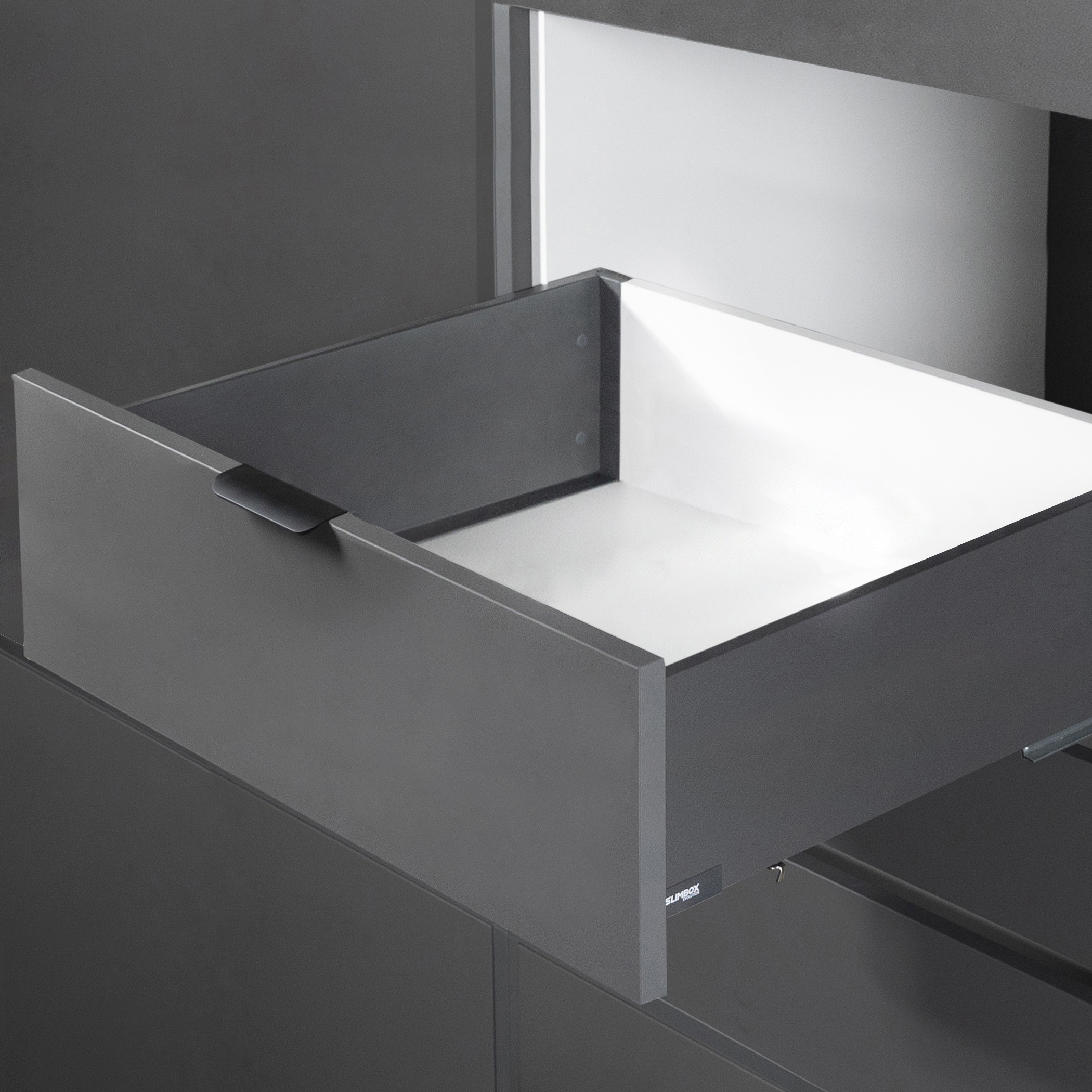 უჯრების  სისტემა Slimbox Evolution L-500 H=167 გრაფიტი SOFT CLOSE ხბფ16მმ. - Image 6