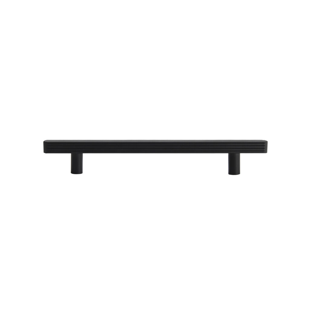 Furniture handle aluminum bracket GAME 128 matte black, AKS