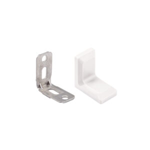 Corner with metal base and plastic lid, white (pack/100pcs) AKS - Image 1