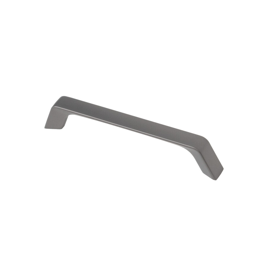 Furniture handle bracket met. TECHNO 128 graphite, AKS