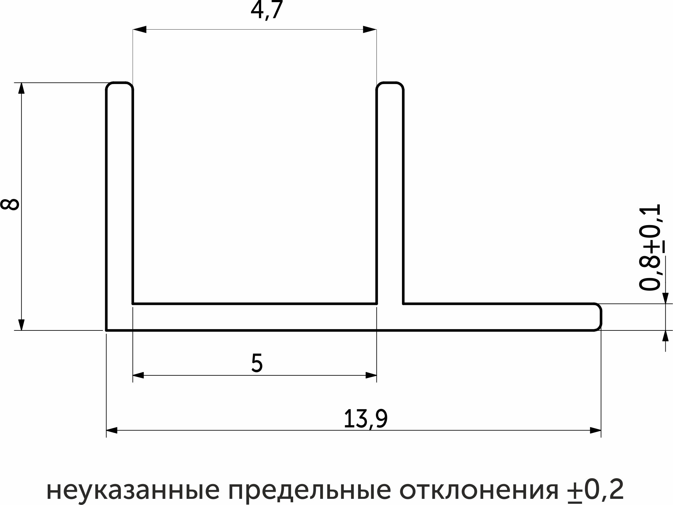 Планка კუთხის,  4 არა პრიალა (L=0.6) AKS - Image 2