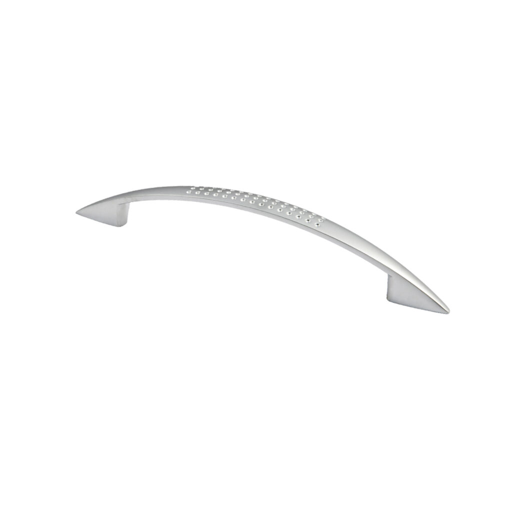 Furniture handle bracket met. UN88 128 mat. chrome, AKS