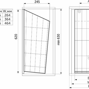 Laundry basket 500 (435*255*600), white REJS - Image 2