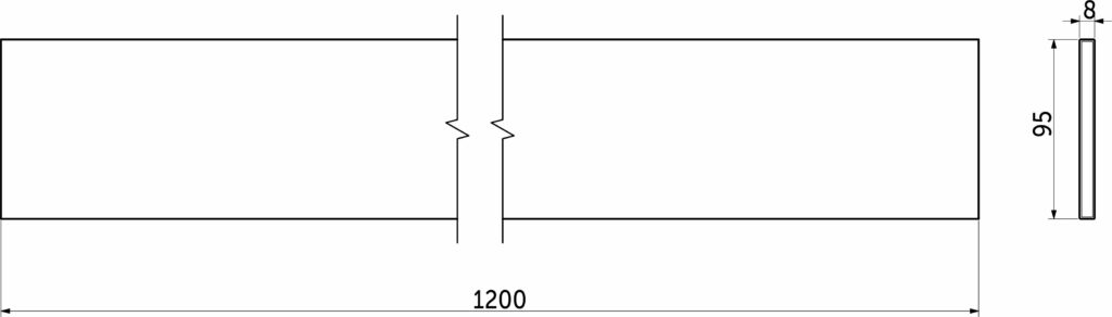 Cross divider Slimbox Evolution L-1200, white PRIME by AKS