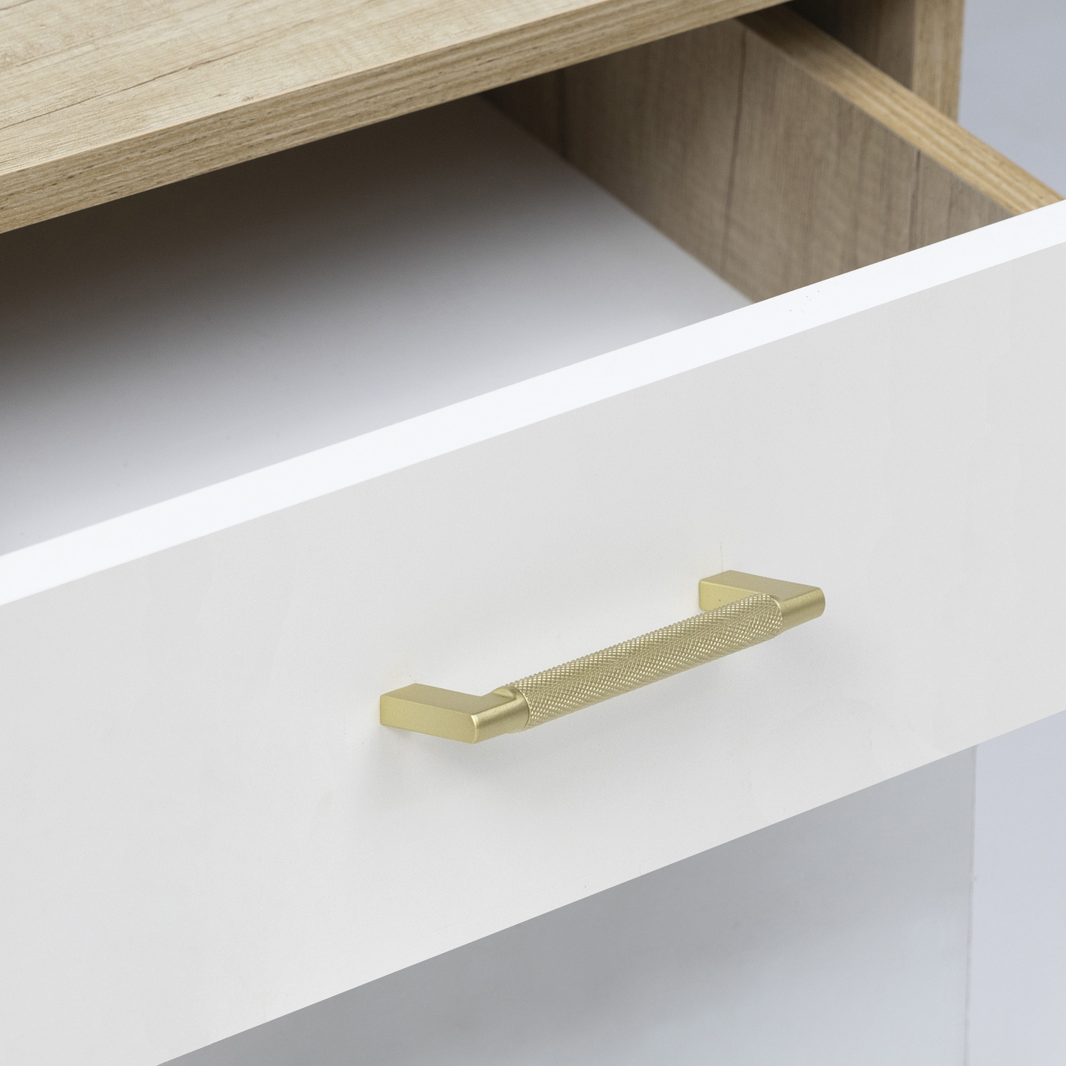 Furniture handle bracket met. MUSE 128 brushed gold, AKS - Image 5