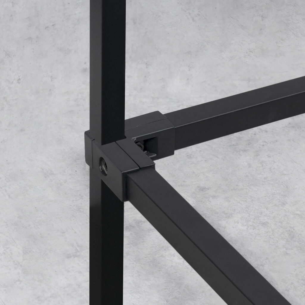 Pipe square L-3000 25*25 QUADRO, black AKS