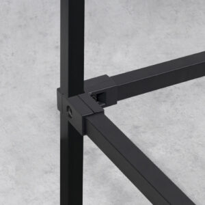 Pipe square L-3000 25*25 QUADRO, black AKS - Image 4