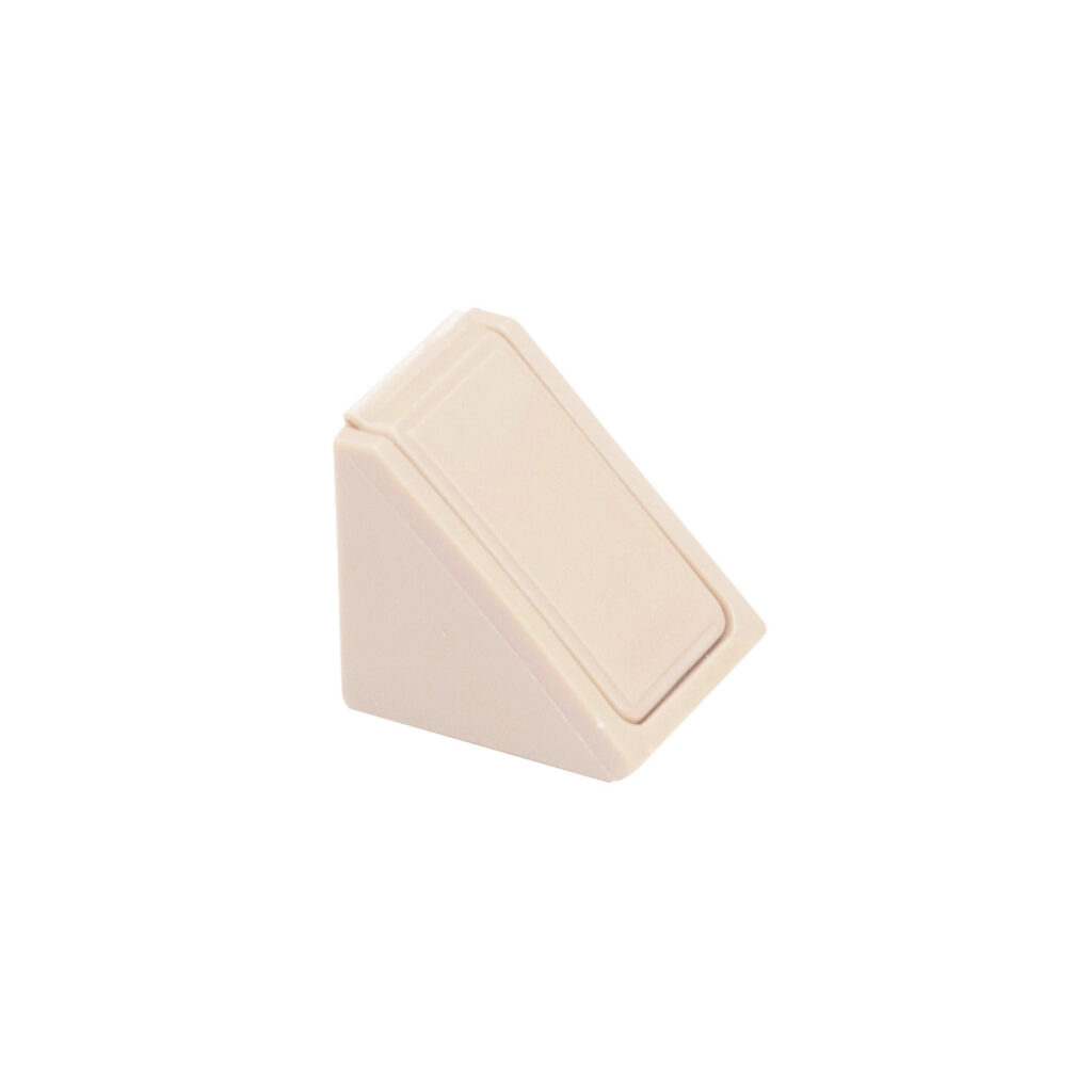 Single plastic corner with separate lid, gray -04- (pack/100pcs)