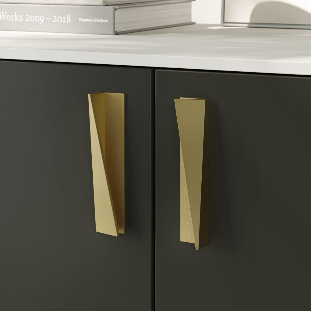 Furniture handle bracket met. SANGRITA 64 black matte, AKS