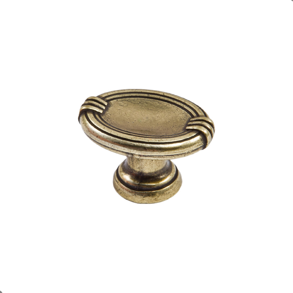 Furniture handle met button DGG32 old gold AKS