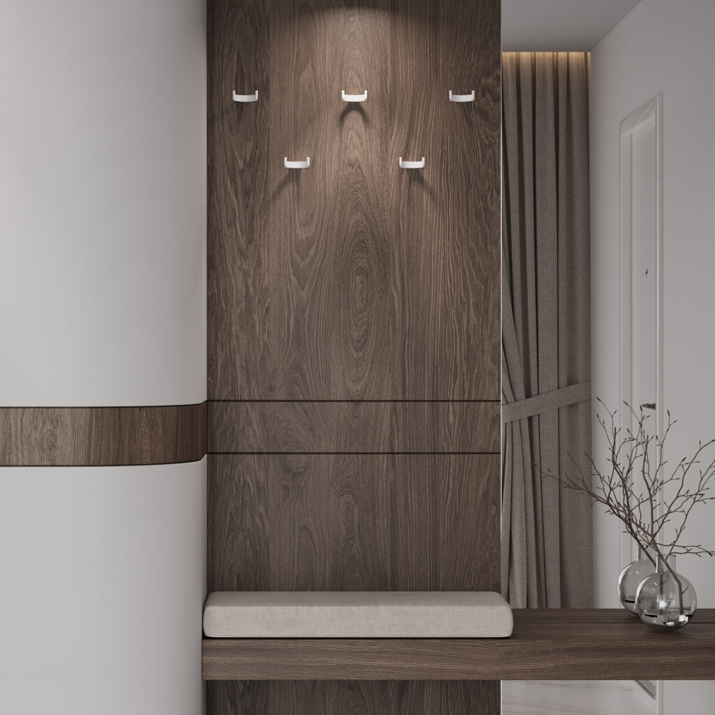 Furniture hook two-horn met. BAR black matte AKS