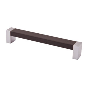Furniture handle bracket plastic. PS18/C18 128 metallic+wenge AKS - Image 1