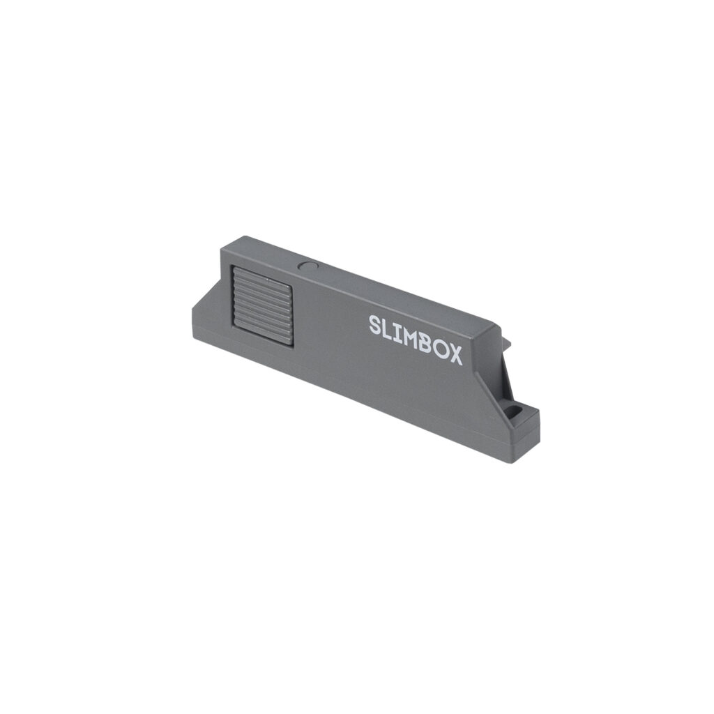 სახელური შიდა უჯრის დამქაჩით Slimbox AKS 8,5-16მმ. გრაფიტი